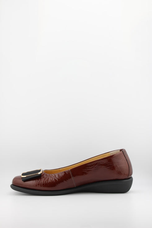 DFC Relax Patent Leather Ballet Flat with Buckle